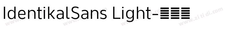 IdentikalSans Light字体转换